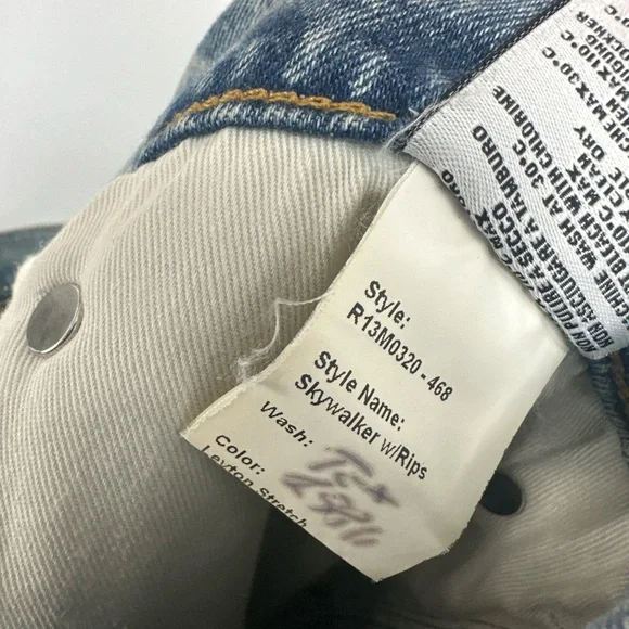R13 Skywalker Gathered Skinny Jeans In Leyton Stretch Mens Size 32